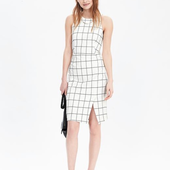 Banana Republic Dresses & Skirts - Banana Republic Windowpane Sleeveless Sheath Dress